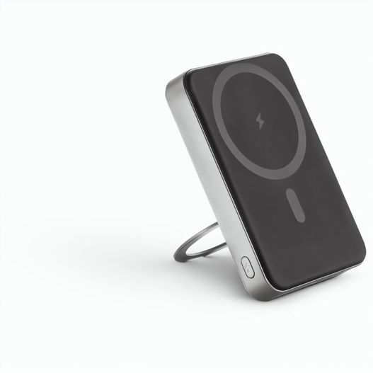 WARSHEL 10. Magnetische Powerbank mit 10'000 mAh und superschnellem kabellosem Ladegerät (15 W) aus recyceltem ABS (100% rABS) mit Ständer (Bild 1)