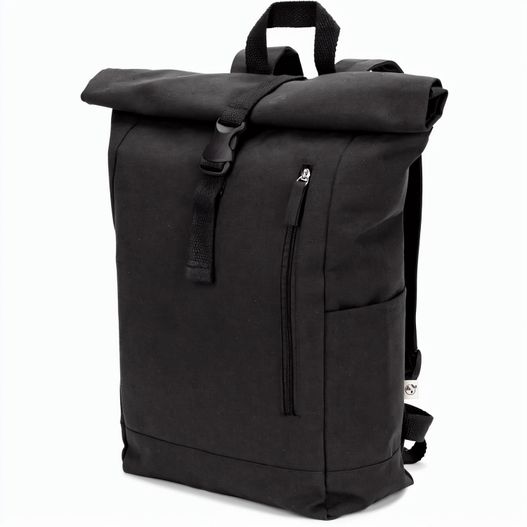 SAINT. Roll-Top-Rucksack aus recyceltem Baumwolle und recyceltem Polyester (380 g/m²) (Bild 1)
