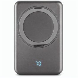 Produktabbildung WARSHEL 5. Magnetische Powerbank mit 5'000 mAh und superschnellem kabellosem Ladegerät (15 W) aus recyceltem ABS (100% rABS) mit Ständer WARSHEL 5. Magnetische Powerbank mit 5'000 mAh und superschnellem kabellosem Ladegerät (15 W) aus recyceltem ABS (100% rABS) mit Ständer