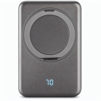 Produktabbildung WARSHEL 5. Magnetische Powerbank mit 5'000 mAh und superschnellem kabellosem Ladegerät (15 W) aus recyceltem ABS (100% rABS) mit Ständer WARSHEL 5. Magnetische Powerbank mit 5'000 mAh und superschnellem kabellosem Ladegerät (15 W) aus recyceltem ABS (100% rABS) mit Ständer