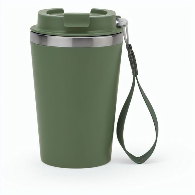 Produktabbildung SPITZ. Reisebecher aus Edelstahl (90% rSS) mit doppelter Wand und matter Oberfläche 460 ml SPITZ. Reisebecher aus Edelstahl (90% rSS) mit doppelter Wand und matter Oberfläche 460 ml