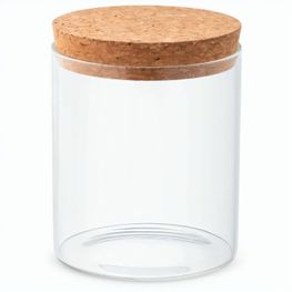SPICE 700. Behälter (700 mL) aus Borosilikatglas mit Korkdeckel