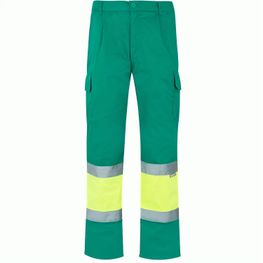 VL ATHENA. Zweifarbige Hose aus Twill (210 g/m²), gefüttert, mit mehreren Taschen, aus Baumwolle (20%) und Polyester (80%)