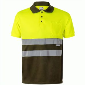 VL CUPID. Zweifarbiges Poloshirt im Bird-Eye-Design (160g/m²) mit kurzen Ärmeln, aus Polyester (100%)