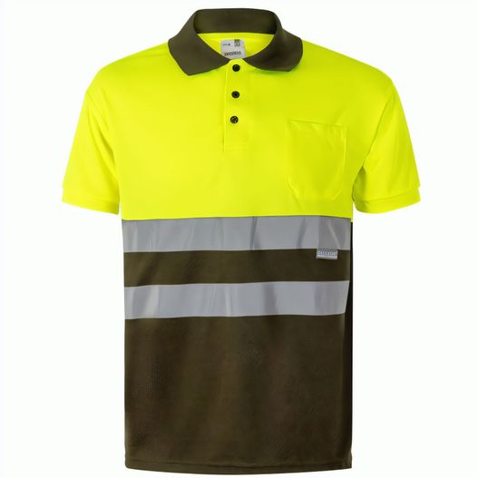 VL CUPID. Zweifarbiges Poloshirt im Bird-Eye-Design (160g/m²) mit kurzen Ärmeln, aus Polyester (100%) (Bild 1)