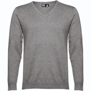 THC MILAN. Herren-Pullover mit V-Ausschnitt aus Baumwolle und Polyamid