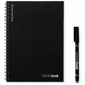 INFINITEBOOK PLAIN A5. "Infinitebook" mit flexiblem Einband und 15 unlinierten Whiteboard Seiten