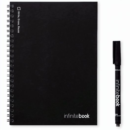 INFINITEBOOK PLAIN A5. "Infinitebook" mit flexiblem Einband und 15 unlinierten Whiteboard Seiten (Bild 1)