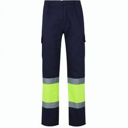 VL POSEIDON. Zweifarbige Twill-Hose mit mehreren Taschen (210 g/m²), aus Baumwolle (20%) und Polyester (80%)