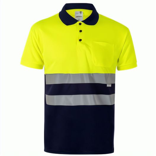 VL CUPID LARGE. Zweifarbiges Poloshirt im Bird-Eye-Design (160g/m²) mit kurzen Ärmeln, aus Polyester (100%) (Bild 1)