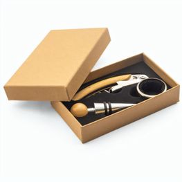 SAVORY. Weinset aus Bambus und Edelstahl