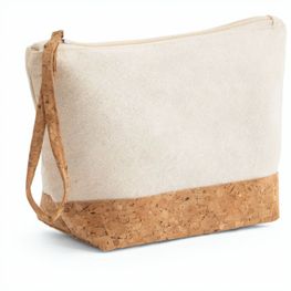 BLANCHETT. Kulturtasche aus 100% Baumwolle und Kork