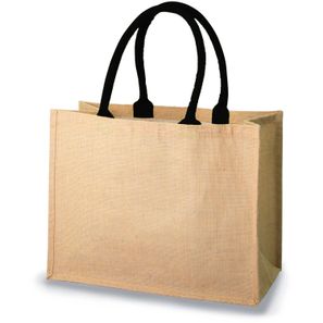 Jutetasche Bonnie mit farbigen Henkeln