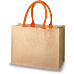 Jutetasche Bonnie mit farbigen Henkeln