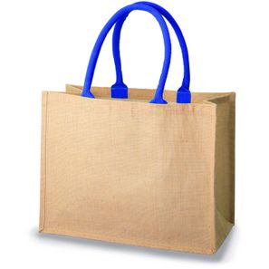 Jutetasche Bonnie mit farbigen Henkeln