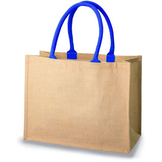 Jutetasche Bonnie mit farbigen Henkeln (Bild 1)