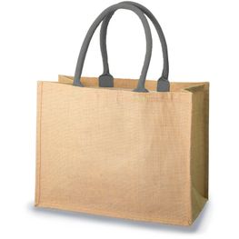 Produktabbildung Jutetasche Bonnie mit farbigen Henkeln Jutetasche Bonnie mit farbigen Henkeln