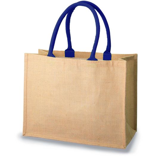 Jutetasche Bonnie mit farbigen Henkeln (Bild 1)