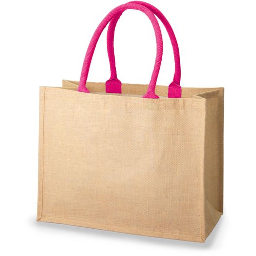 Jutetasche Bonnie mit farbigen Henkeln (Bild 1)