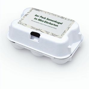 6er Pack Samenkugel im Mini-Eierkarton