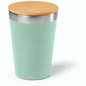 Don Reisebecher recy.Edelstahl mit Bambusdeckel, 400 ml. Doppelwandig