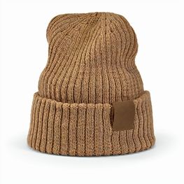 Produktabbildung Cobain Mütze aus rPET und Wolle. Mit personalisierbarem Aufnäher Cobain Mütze aus rPET und Wolle. Mit personalisierbarem Aufnäher