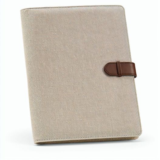 Eliot A4-Mappe aus recyc.Baumwolle. Notizblock mit 64-seitigem FSC (Bild 1)