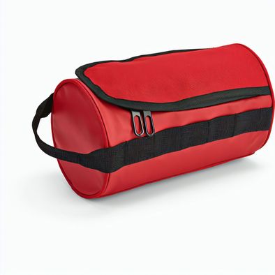 Riga 5,7L Kulturtasche aus rPET. Zylindrische Form mit Tragegriff