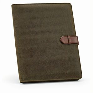 Eliot A4-Mappe aus recyc.Baumwolle. Notizblock mit 64-seitigem FSC