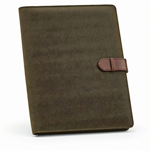 Eliot A4-Mappe aus recyc.Baumwolle. Notizblock mit 64-seitigem FSC (Bild 1)