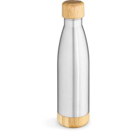 Rio Grande Trinkflasche recy.Edelstahl und Bambus, 530 ml. Doppelwandig