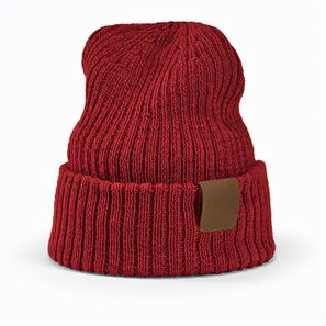 Cobain Mütze aus rPET und Wolle. Mit personalisierbarem Aufnäher