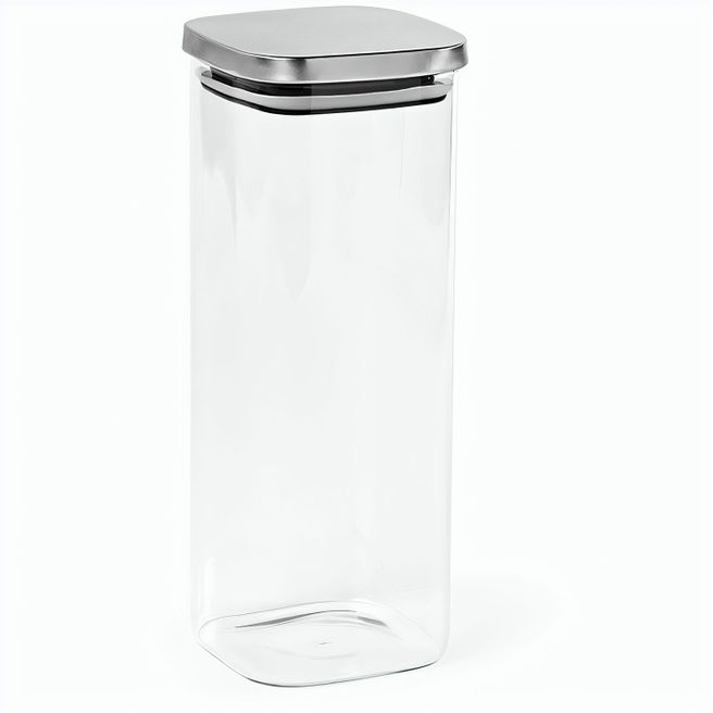 Delacroix 2100 Behälter aus Borosilikatglas, 2130ml. Deckel aus recy.Edelstahl