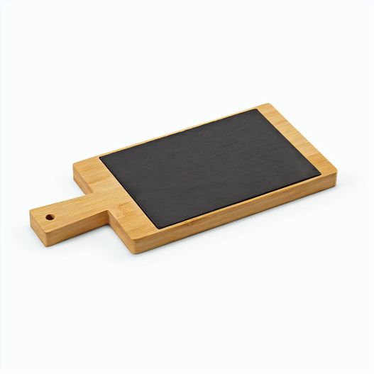 Claudel Schneidebrett aus Schiefer und Bambus mit Griff und Kreide (Bild 1)