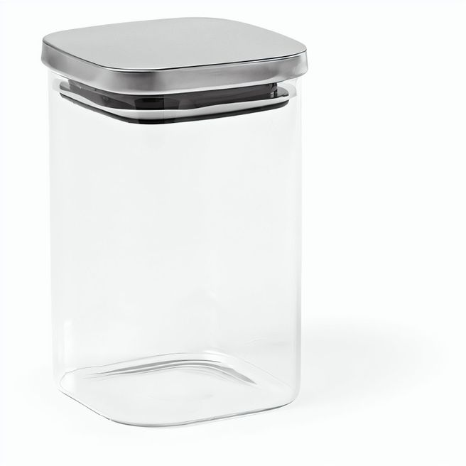 Produktabbildung Delacroix 1200 Behälter aus Borosilikatglas, 1270ml. Deckel aus recy.Edelstahl Delacroix 1200 Behälter aus Borosilikatglas, 1270ml. Deckel aus recy.Edelstahl