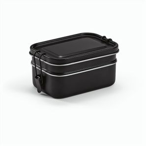 Tintoretto Lunchbox recy.Edelstahl, 1240 ml. Mit seitliche Verschlussklammern