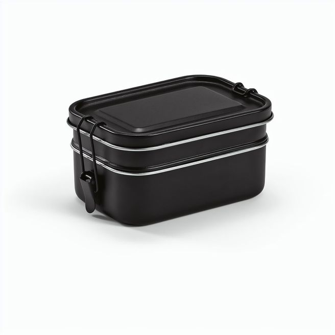Tintoretto Lunchbox recy.Edelstahl, 1240 ml. Mit seitliche Verschlussklammern