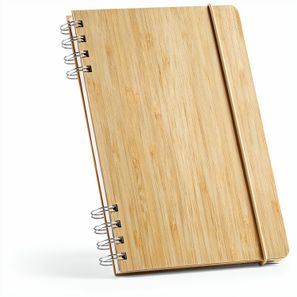 Dante A5 Notizbuch mit Bambuseinband. 196 Seiten aus 70gsm recy. Papier