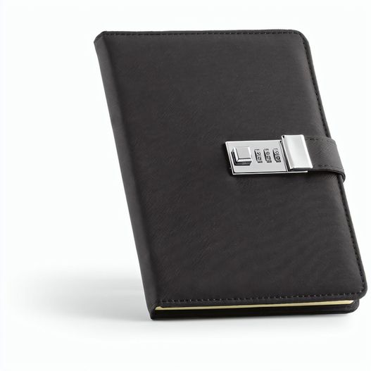 Melville A5 Notizbuch rPET. Metallverschluss. 192 Seiten 70 gsm FSC-Papier (Bild 1)