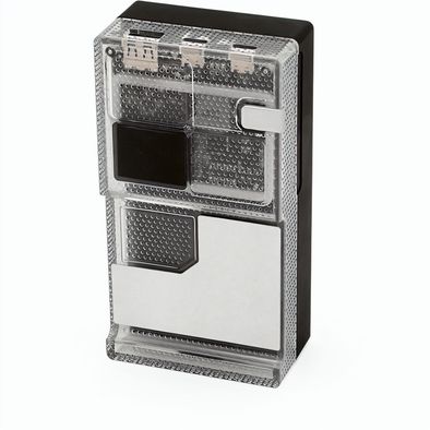 Elexa Powerbank aus rABS mit 20000 mAh. Lädt auch Laptops. LED-Anzeige