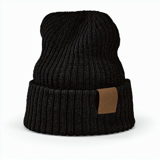 Produktabbildung Cobain Mütze aus rPET und Wolle. Mit personalisierbarem Aufnäher Cobain Mütze aus rPET und Wolle. Mit personalisierbarem Aufnäher (Bild 1)