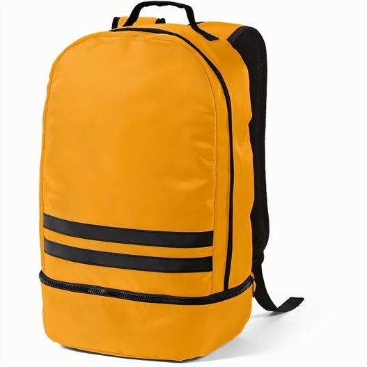 Produktabbildung Buenos Aires 25L Rucksack aus rPET. Reflektierende Frontstreifen Buenos Aires 25L Rucksack aus rPET. Reflektierende Frontstreifen (Bild 1)