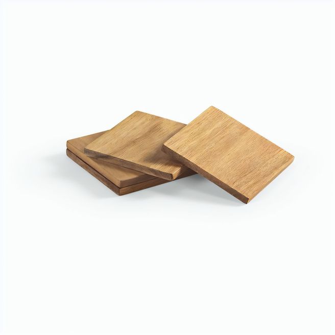 Velazquez Untersetzer aus Akazienholz. Set mit 4 Stück