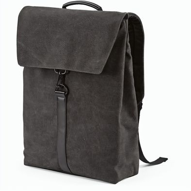 Prague 25L Rucksack, recy.Baumwolle. Hakenverschluss. Laptops bis 17"