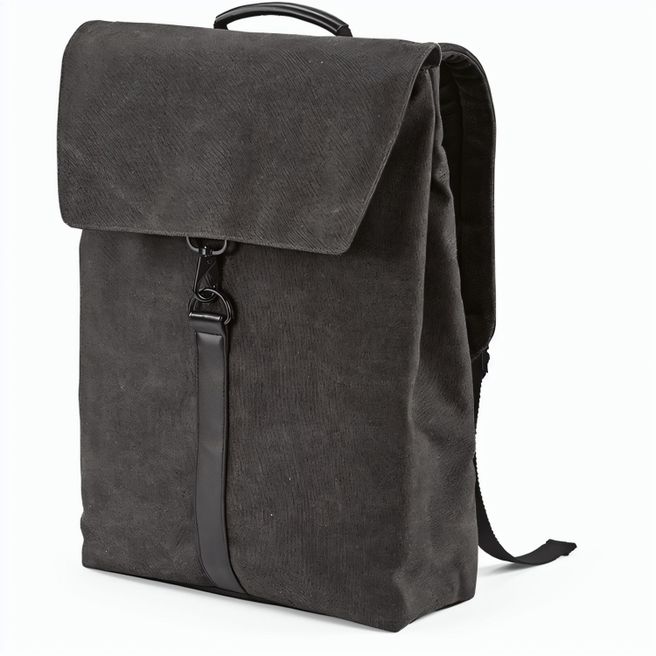 Prague 25L Rucksack, recy.Baumwolle. Hakenverschluss. Laptops bis 17"