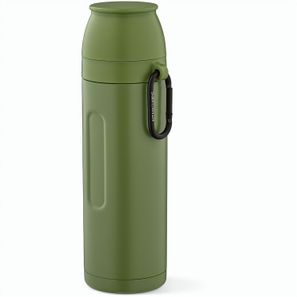 Loire Thermos aus recy.Edelstahl, 810 ml. Mit 2 Bechern und Karabiner