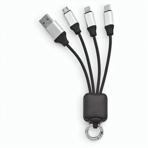 Sagan 4-in-1 Kabel aus rTPR. Mit hinterleuchtetem Logo und Aufhängeöse