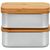 Vermeer Lunchbox, rec.Edelstahl, 1480 ml, mit Bambusdeckel und integriertem Besteck (Bild 3)