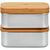Vermeer Lunchbox, rec.Edelstahl, 1480 ml, mit Bambusdeckel und integriertem Besteck (Bild 2)