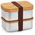 Vermeer Lunchbox, rec.Edelstahl, 1480 ml, mit Bambusdeckel und integriertem Besteck (Bild 4)